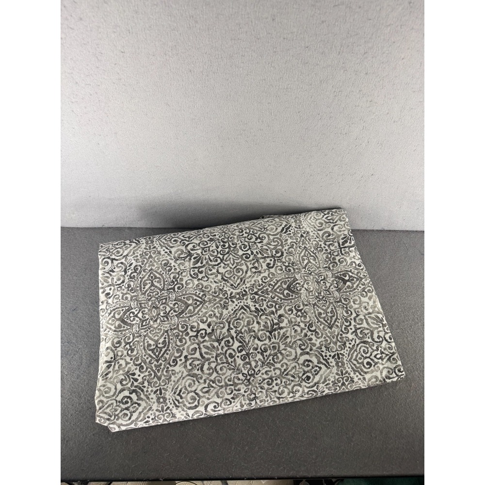 IKEA Angsklocka Duvet Cover Full Queen Gray White Paisley Print Boho Cottagecore